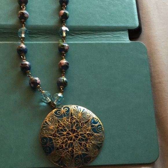 Vintage Cloisonné Necklace, a standalone piece ! - Picture 1 of 5